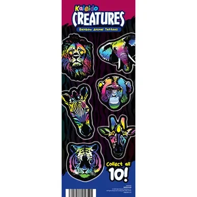 Tie Dye Animal Vending Tattoos (300 ct)