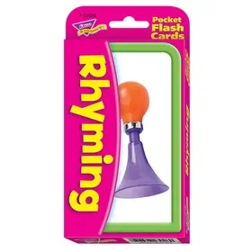 Trend Enterprises T-23026 Pocket Flash Cards Rhyming 56-Pk 3 X 5 Two-Sided Cards, Price/EA