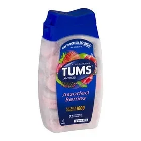 Tums Ultra Strength Assorted Berries Tablets, 72 Each, 6 Per Box, 4 Per Case, Price/Case