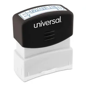 Universal UNV10058 Message Stamp, E-MAILED, Pre-Inked One-Color, Blue, Price/EA
