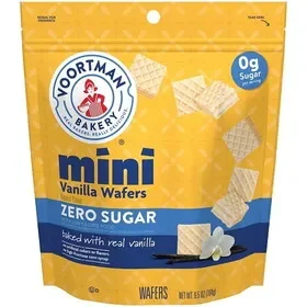 Voortman Zero Sugar Mini Vanilla Wafers Case, 6.5 Ounce, 6 Per Case, Price/case