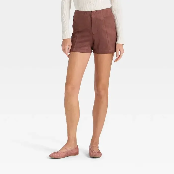 Women‘s Faux Suede Shorts – A New Day™ Brown 16