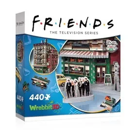 Wrebbit3D W3D-1015 Friends Central Perk 3D Jigsaw Puzzle Multicolored 440 pc